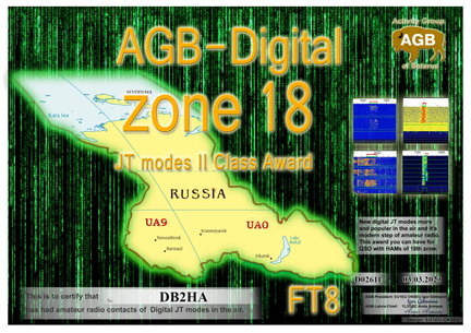 DB2HA-Zone18 FT8-II AGB