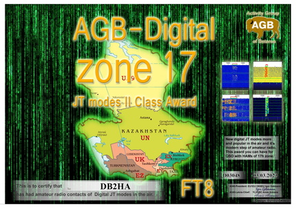 DB2HA-Zone17 FT8-II AGB