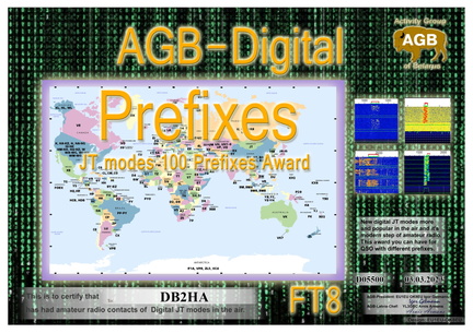 DB2HA-Prefixes FT8-100 AGB