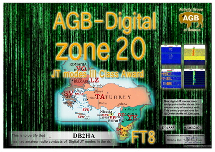 DB2HA-Zone20 FT8-III AGB