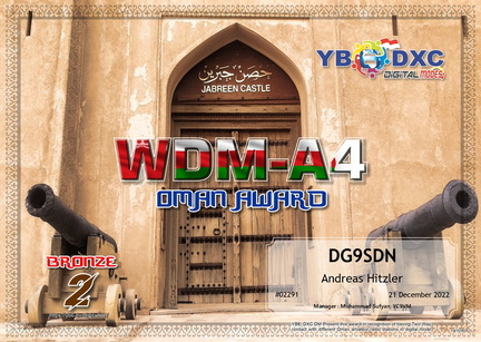 DG9SDN-WDMA4-BRONZE YB6DXC