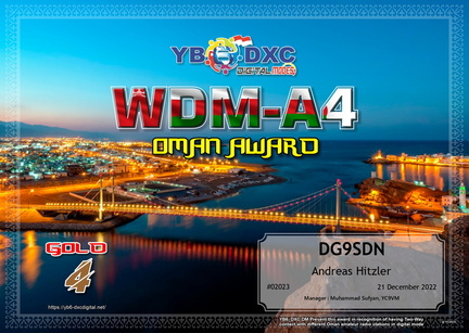 DG9SDN-WDMA4-GOLD YB6DXC