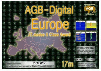 DG9SDN-Europe 17M-II AGB