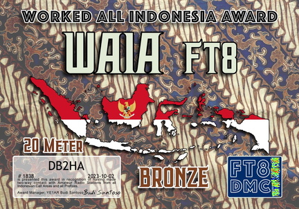 DB2HA-WAIA20-BRONZE FT8DMC
