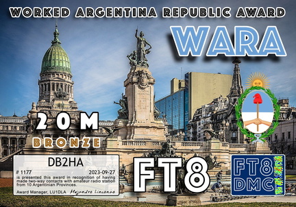 DB2HA-WARA20-BRONZE FT8DMC